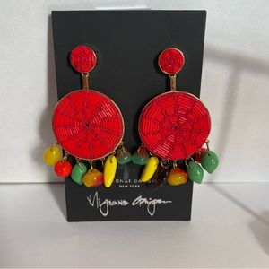 $295 Mignonne Gavigan Women's Red Emerson Lux Fruit Drop Earrings
